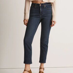 Madewell Mid-Rise Stovepipe Jeans – Size 27, Dark Wash